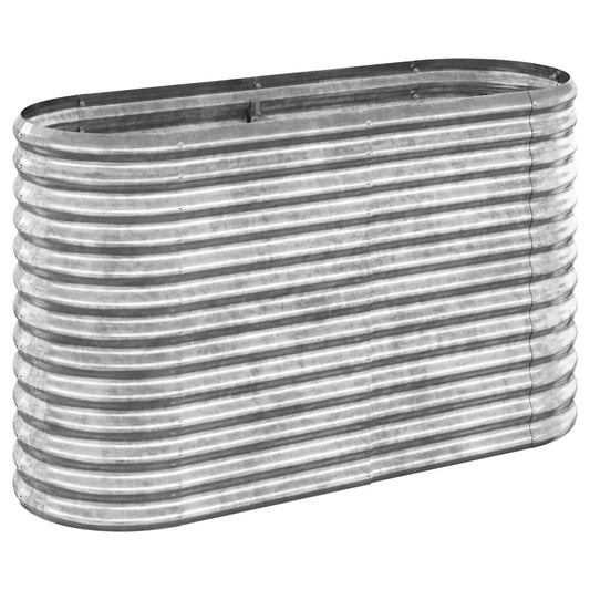 Garden Raised Bed Galvanised Steel 114x40x68 cm Silver Garden Raised Bed Galvanised Steel 114x40x68 cm Silver