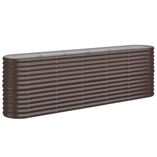 Garden Raised Bed Galvanised Steel 224x40x68 cm Brown Garden Raised Bed Galvanised Steel 224x40x68 cm Brown
