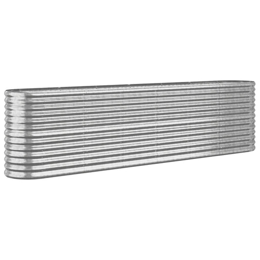 Garden Raised Bed Galvanised Steel 260x40x68 cm Silver Garden Raised Bed Galvanised Steel 260x40x68 cm Silver