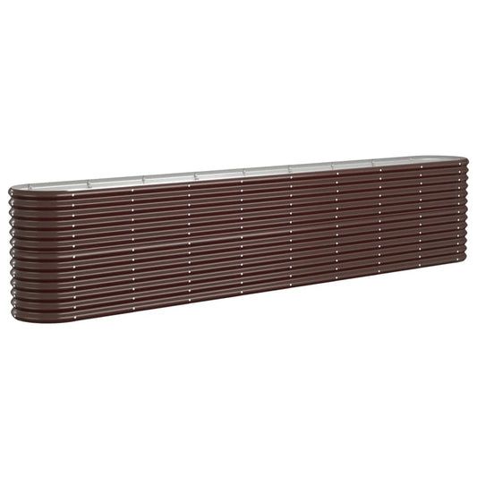 Garden Raised Bed Galvanised Steel 332x40x68 cm Brown Garden Raised Bed Galvanised Steel 332x40x68 cm Brown