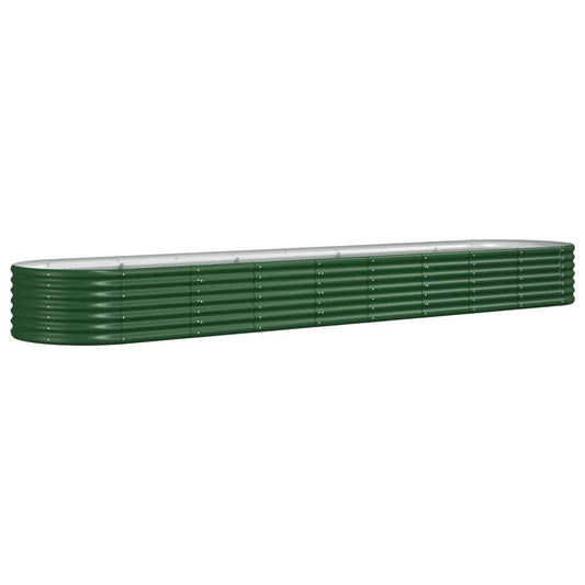 Garden Raised Bed | Green | Powder-coated steel | 368cm x 80cm x 36cm Garden Raised Bed | Green | Powder-coated steel | 368cm x 80cm x 36cm