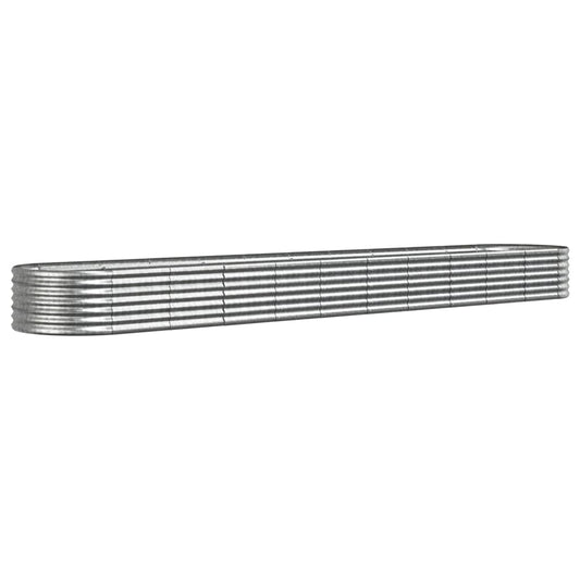Garden Raised Bed Galvanised Steel 440x80x36 cm Silver Garden Raised Bed Galvanised Steel 440x80x36 cm Silver