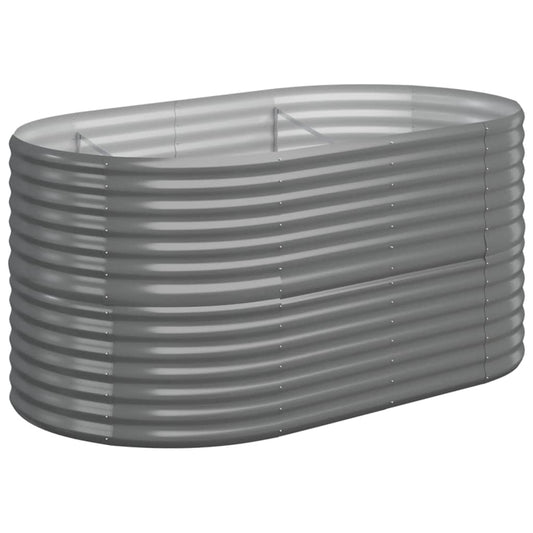 Garden Raised Bed | Grey | Powder-coated steel | Large | Durable Garden Raised Bed | Grey | Powder-coated steel | Large | Durable