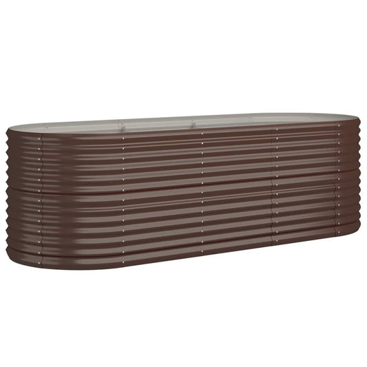 Garden Raised Bed | Brown | Powder-coated steel | Large Garden Raised Bed | Brown | Powder-coated steel | Large