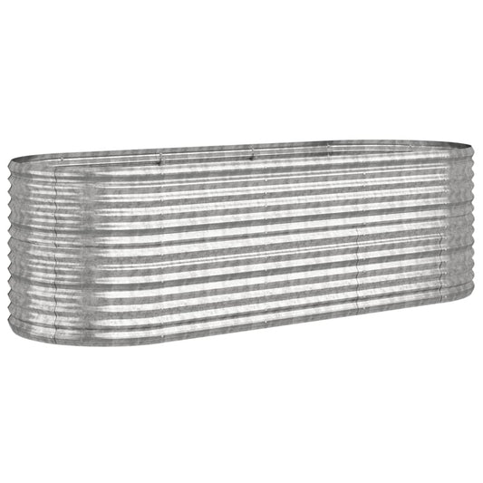 Garden Raised Bed Galvanised Steel 224x80x68 cm Silver Garden Raised Bed Galvanised Steel 224x80x68 cm Silver