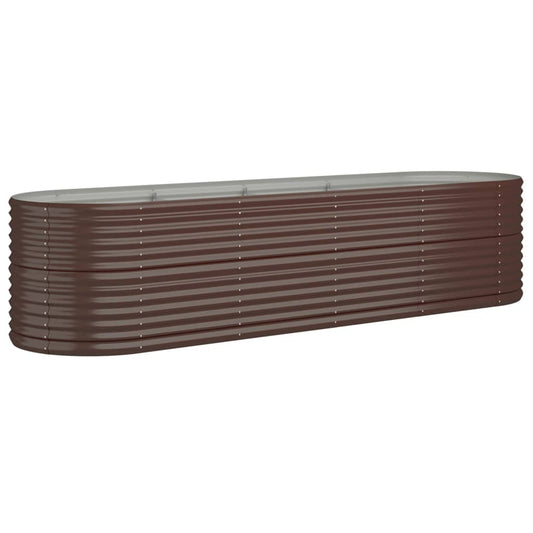 Garden Raised Bed Galvanised Steel 296x80x68 cm Brown Garden Raised Bed Galvanised Steel 296x80x68 cm Brown