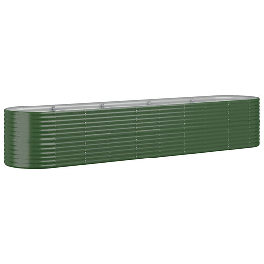 Garden Raised Bed Galvanised Steel 368x80x68 cm Green Garden Raised Bed Galvanised Steel 368x80x68 cm Green