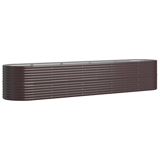 Garden Raised Bed Galvanised Steel 368x80x68 cm Brown Garden Raised Bed Galvanised Steel 368x80x68 cm Brown