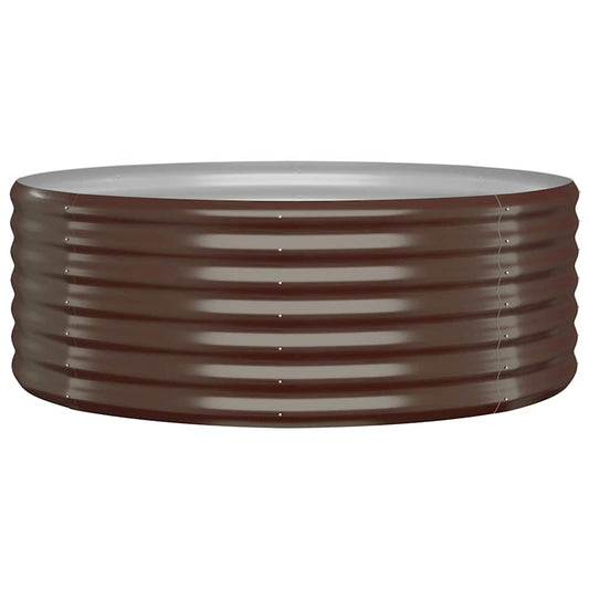 Garden Raised Bed Galvanised Steel 100x100x36 cm Brown Garden Raised Bed Galvanised Steel 100x100x36 cm Brown