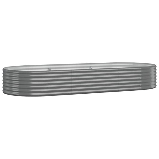 Garden Raised Bed Galvanised Steel 249x100x36 cm Grey Garden Raised Bed Galvanised Steel 249x100x36 cm Grey