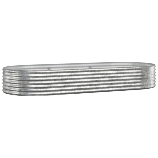 Garden Raised Bed Galvanised Steel 249x100x36 cm Silver Garden Raised Bed Galvanised Steel 249x100x36 cm Silver