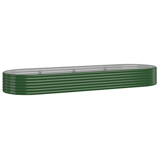 Garden Raised Bed Galvanised Steel 322x100x36 cm Green Garden Raised Bed Galvanised Steel 322x100x36 cm Green