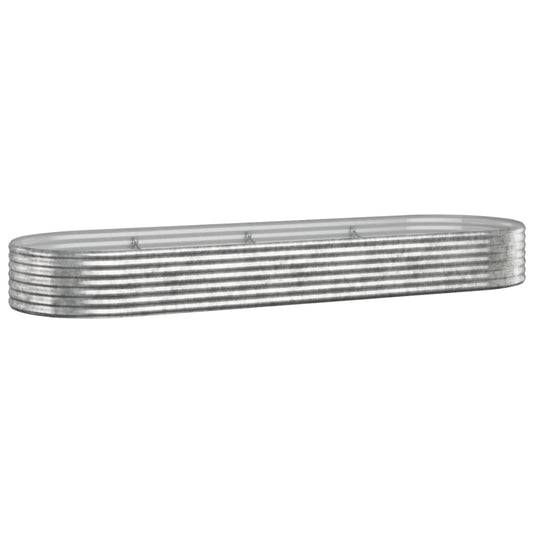 Garden Raised Bed Galvanised Steel 322x100x36 cm Silver Garden Raised Bed Galvanised Steel 322x100x36 cm Silver