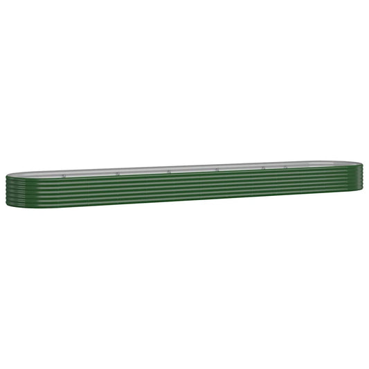 Garden Raised Bed Galvanised Steel 507x100x36 cm Green Garden Raised Bed Galvanised Steel 507x100x36 cm Green
