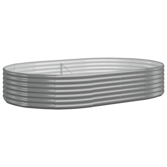 Garden Raised Bed Galvanised Steel 214x140x36 cm Grey Garden Raised Bed Galvanised Steel 214x140x36 cm Grey