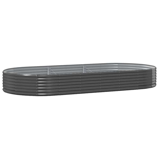 Garden Raised Bed Galvanised Steel 296x140x36 cm Anthracite Garden Raised Bed Galvanised Steel 296x140x36 cm Anthracite