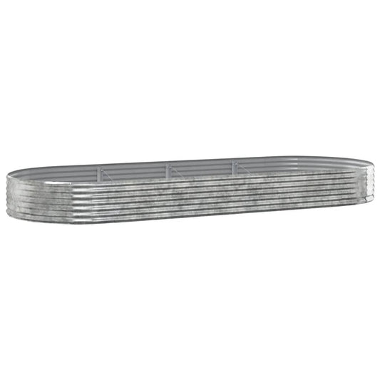 Garden Raised Bed Galvanised Steel 373x140x36 cm Silver Garden Raised Bed Galvanised Steel 373x140x36 cm Silver