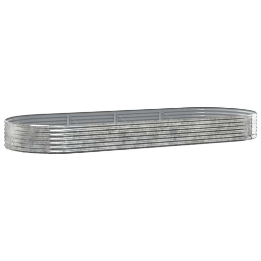 Garden Raised Bed Galvanised Steel 373x140x36 cm Silver Garden Raised Bed Galvanised Steel 373x140x36 cm Silver