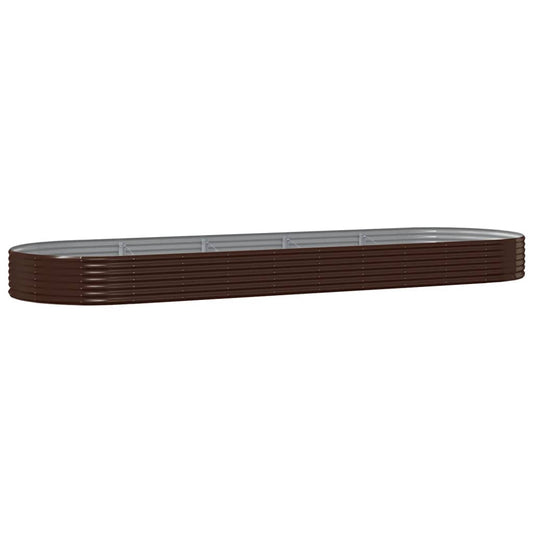 Garden Raised Bed Galvanised Steel 450x140x36 cm Brown Garden Raised Bed Galvanised Steel 450x140x36 cm Brown