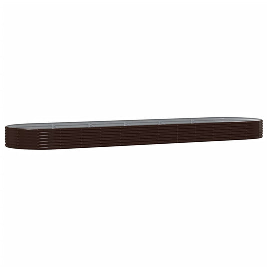 Garden Raised Bed Galvanised Steel 523x140x36 cm Brown Garden Raised Bed Galvanised Steel 523x140x36 cm Brown