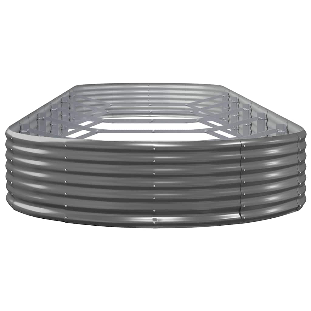 Garden Raised Bed Galvanised Steel 523x140x36 cm Anthracite