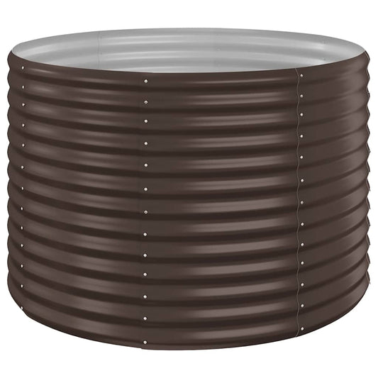 Garden Raised Bed Galvanised Steel 100x100x68 cm Brown Garden Raised Bed Galvanised Steel 100x100x68 cm Brown