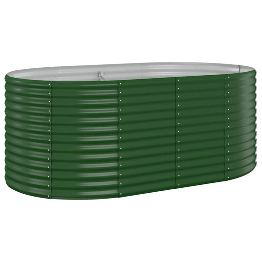 Garden Raised Bed | Green | Powder-coated steel | 175x100x68 cm | Durable Garden Raised Bed | Green | Powder-coated steel | 175x100x68 cm | Durable