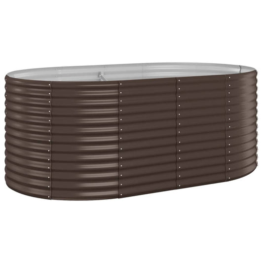 Garden Raised Bed Powder-coated Steel 175x100x68 cm Brown Garden Raised Bed Powder-coated Steel 175x100x68 cm Brown