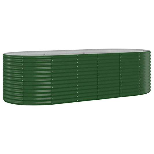 Garden Raised Bed Galvanised Steel 249x100x68 cm Green Garden Raised Bed Galvanised Steel 249x100x68 cm Green