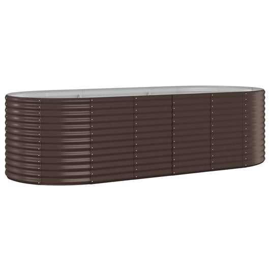 Garden Raised Bed Galvanised Steel 249x100x68 cm Brown Garden Raised Bed Galvanised Steel 249x100x68 cm Brown