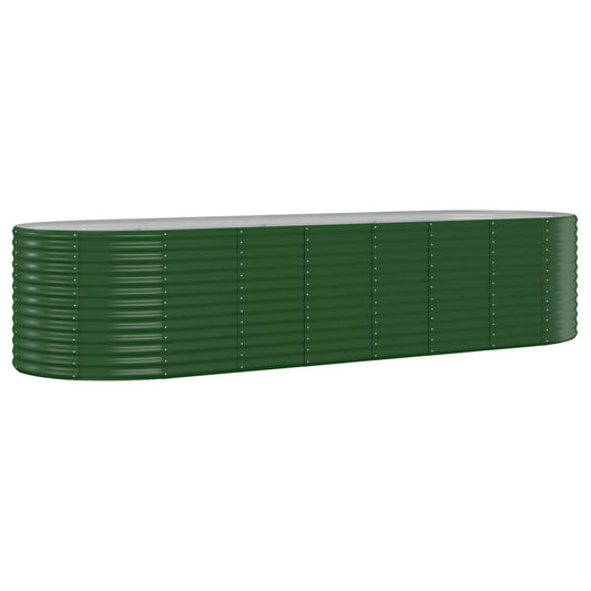 Garden Raised Bed Galvanised Steel 322x100x68 cm Green Garden Raised Bed Galvanised Steel 322x100x68 cm Green
