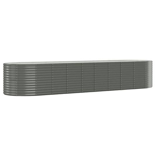 Garden Raised Bed Galvanised Steel 396x100x68 cm Grey Garden Raised Bed Galvanised Steel 396x100x68 cm Grey