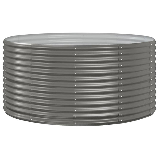 Garden Raised Bed Grey 140x140x68 cm Galvanised Steel Garden Raised Bed Grey 140x140x68 cm Galvanised Steel