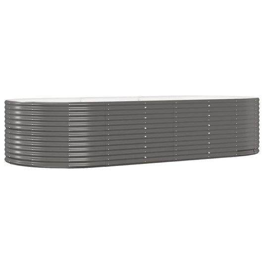 Garden Raised Bed Grey 291x140x68 cm Galvanised Steel Garden Raised Bed Grey 291x140x68 cm Galvanised Steel