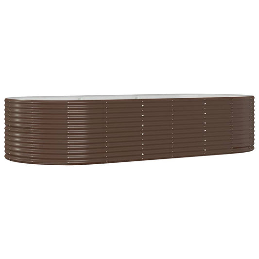 Garden Raised Bed Brown 291x140x68 cm Galvanised Steel Garden Raised Bed Brown 291x140x68 cm Galvanised Steel