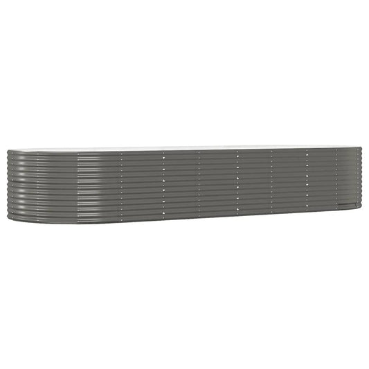 Garden Raised Bed Grey 367x140x68 cm Galvanised Steel Garden Raised Bed Grey 367x140x68 cm Galvanised Steel