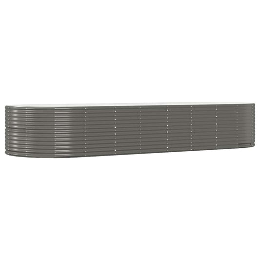 Garden Raised Bed Grey 367x140x68 cm Galvanised Steel Garden Raised Bed Grey 367x140x68 cm Galvanised Steel