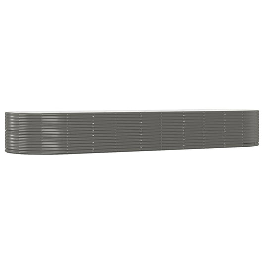 Garden Raised Bed Grey 447x140x68 cm Galvanised Steel Garden Raised Bed Grey 447x140x68 cm Galvanised Steel