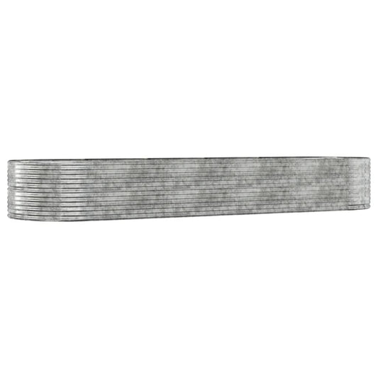 Garden Raised Bed Silver 447x140x68 cm Galvanised Steel Garden Raised Bed Silver 447x140x68 cm Galvanised Steel