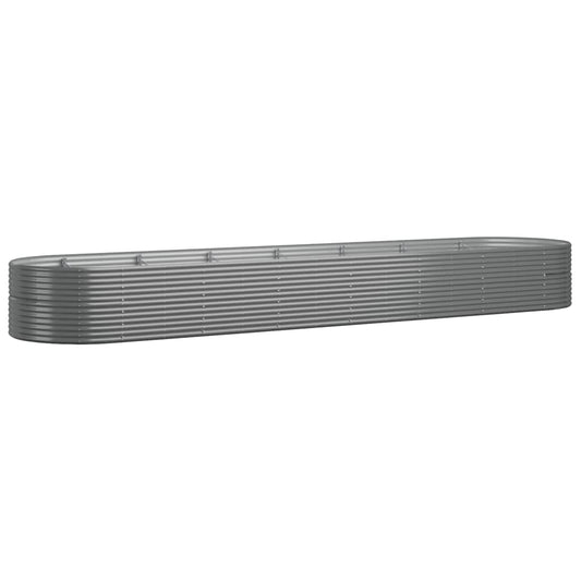 Garden Raised Bed Powder-coated Steel 584x140x68 cm Grey Garden Raised Bed Powder-coated Steel 584x140x68 cm Grey