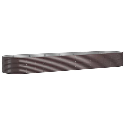 Garden Raised Bed Powder-coated Steel 584x140x68 cm Brown Garden Raised Bed Powder-coated Steel 584x140x68 cm Brown