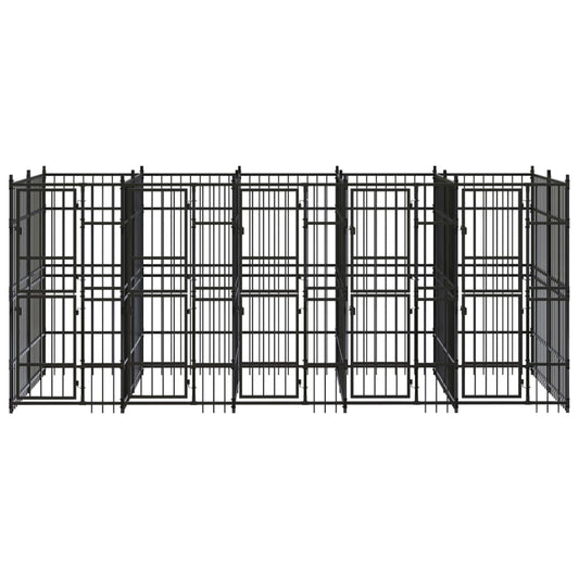 Outdoor Dog Kennel Steel 9.22 m² Outdoor Dog Kennel Steel 9.22 m²