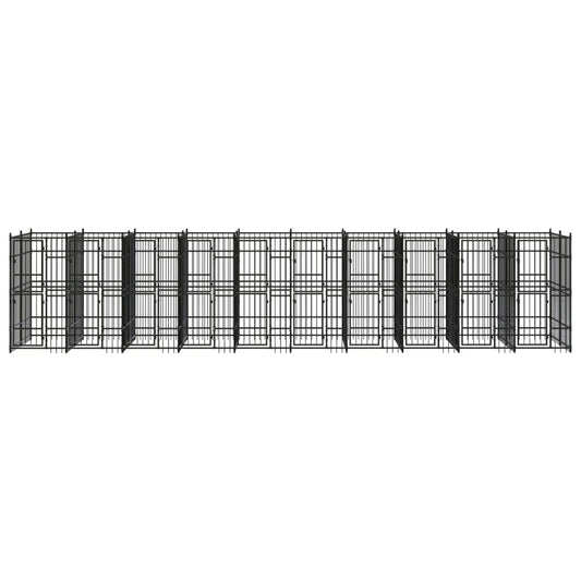 Outdoor Dog Kennel Steel 18.43 m² Outdoor Dog Kennel Steel 18.43 m²