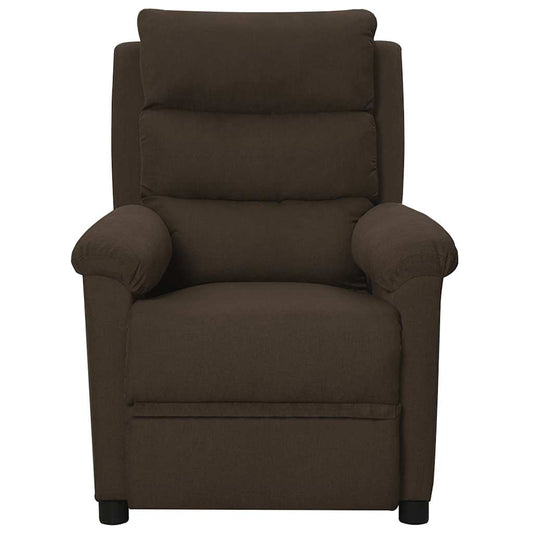 Massage Chair Dark Brown Fabric Massage Chair Dark Brown Fabric