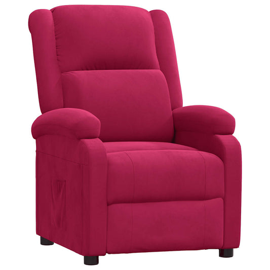 Recliner Chair Wine Red Velvet Recliner Chair Wine Red Velvet