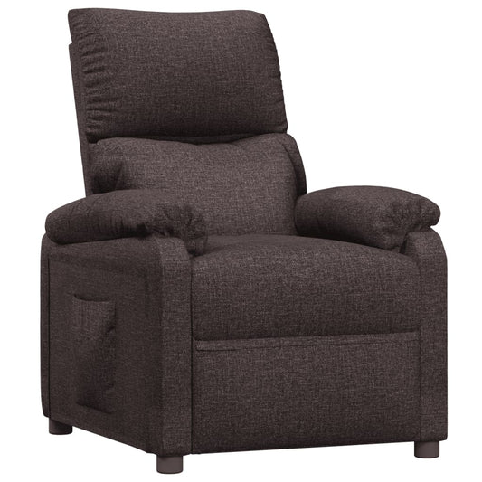 Recliner Chair Dark Brown Fabric Recliner Chair Dark Brown Fabric