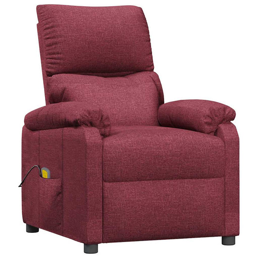 Massage Chair Wine Red Fabric Massage Chair Wine Red Fabric