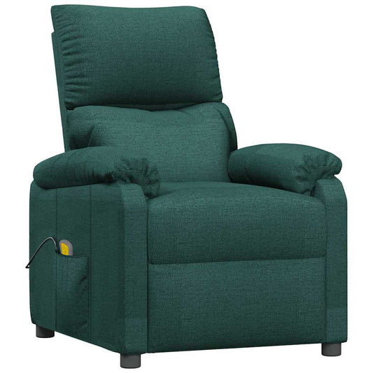 Massage Chair Dark Green Fabric Massage Chair Dark Green Fabric