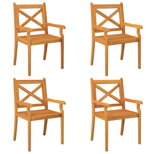 Outdoor Dining Chairs 4 pcs Solid Wood Acacia Outdoor Dining Chairs 4 pcs Solid Wood Acacia