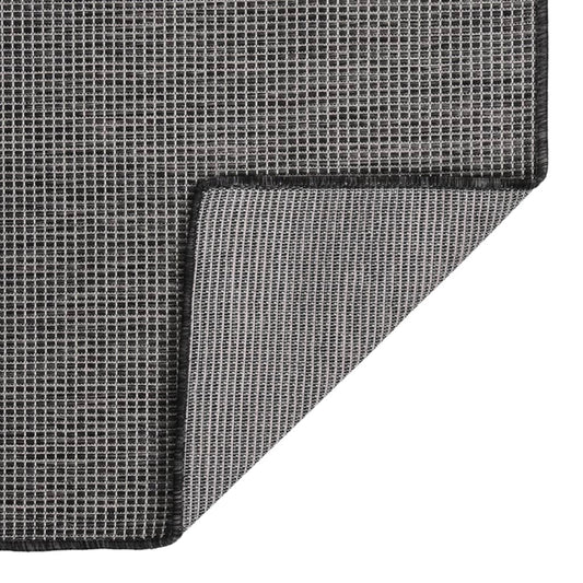 Outdoor Flatweave Rug 80x250 cm Grey Outdoor Flatweave Rug 80x250 cm Grey